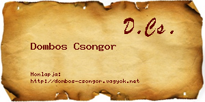 Dombos Csongor névjegykártya