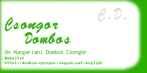 csongor dombos business card